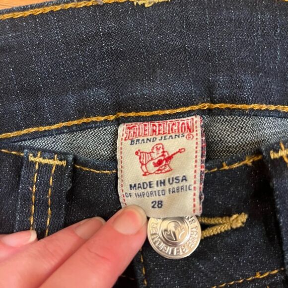 True Religion Y2K Vintage Dark Wash Joey Flared Jeans - Picture 3 of 8